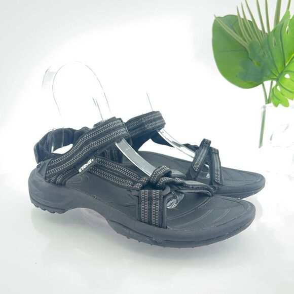 Teva Men's Terra Fi Sandal Size 7 Gray Black Outdoor Hiking Adjustable Comfy - Picture 3 of 14